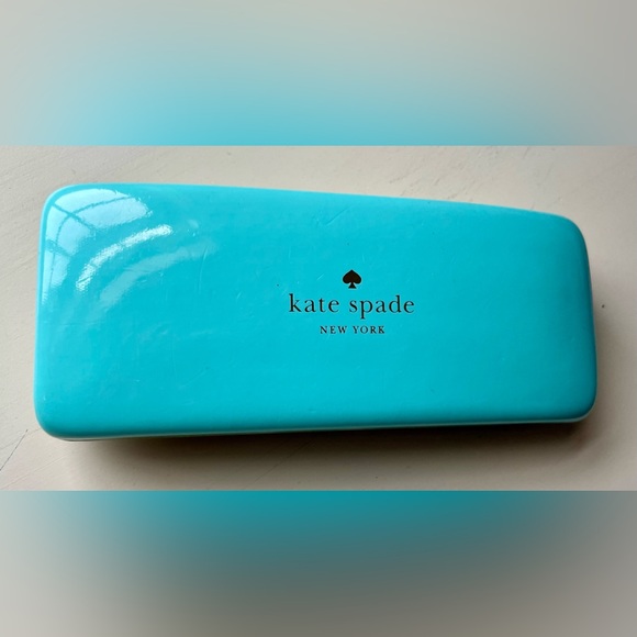 kate spade Accessories - Kate Spade New York Clamshell Glasses Case Good Used Condition Blue and Green